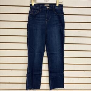 L’AGENCE Sada‎ Cropped Slim Fit Jeans Size 24 York Wash Stretch Raw Hem USA Made